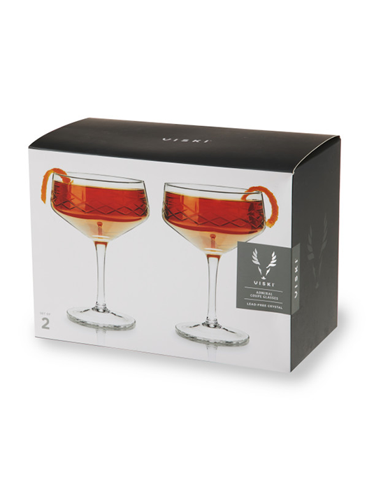 Set of 2 Cocktail Coupes Glasses Admiral- Viski
