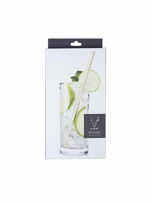 Set of 4 gold straws 8.5in - Viski