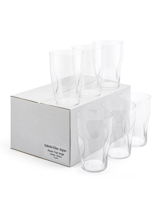 Ensemble de 6 verres à bière/eau Aqua 500ml - Gabriel Glas