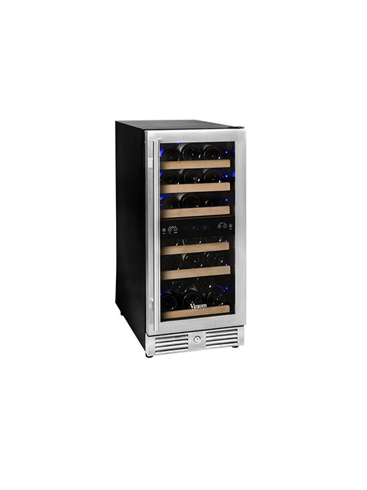 Cellier 28 bouteilles avec 2 zones (Inox)- Vinum
