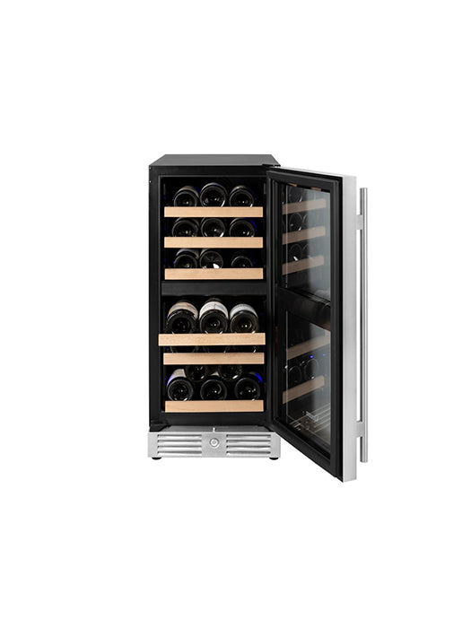 Cellier 28 bouteilles avec 2 zones (Inox)- Vinum