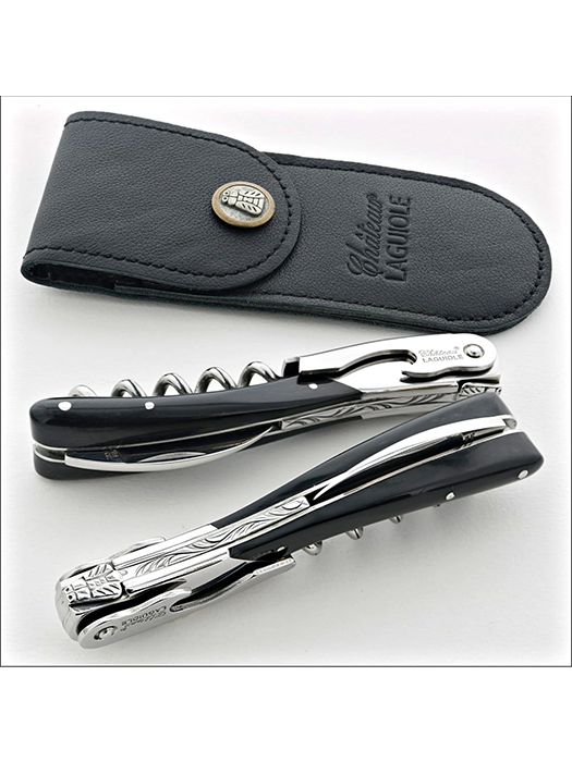 Melchior Black Horn Corkscrew- Chateau Laguiole