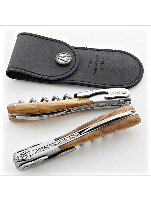 Melchoir Olivewood Handle Corkscrew- Chateau Laguiole