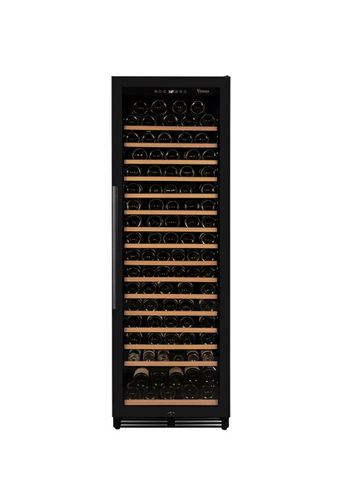 Cellier 185 bouteilles avec porte vitrée Full Glass (Noir)- Vinum