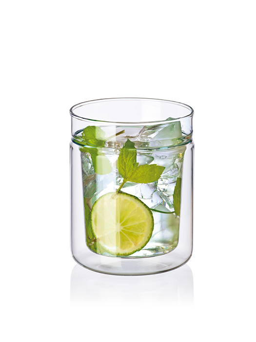 2 Twin double wall glasses