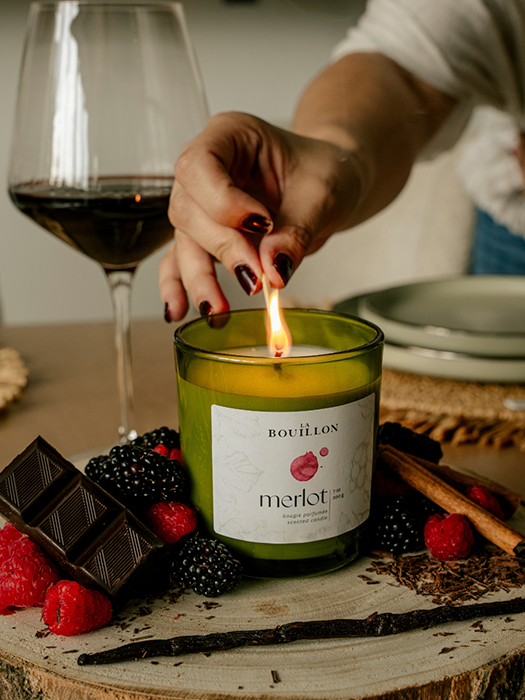 Bougie Merlot- La Bouillon