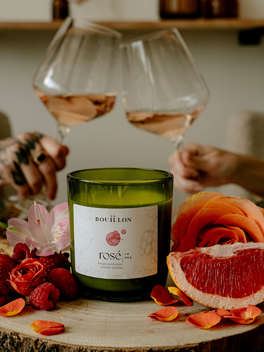 Bougie Rosé- La Bouillon