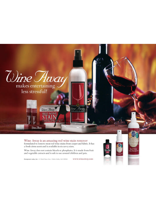Trousse d'urgence pour le nettoyage de tâches de vin rouge - Wine Away