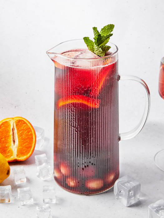 Clear Ribbed Pitcher