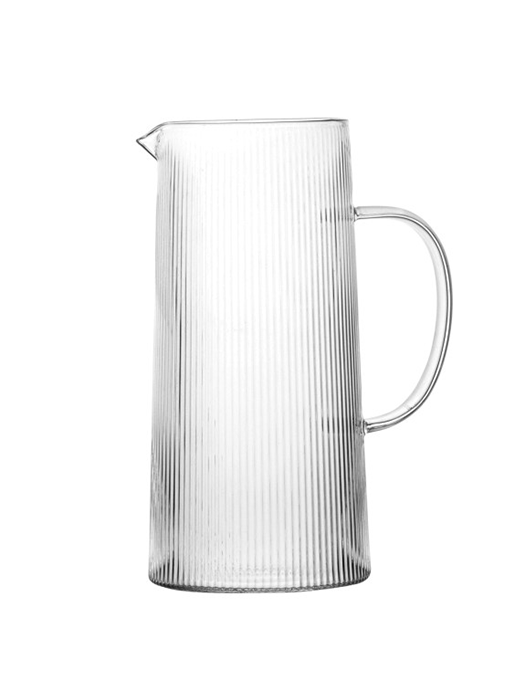 Clear Ribbed Pitcher