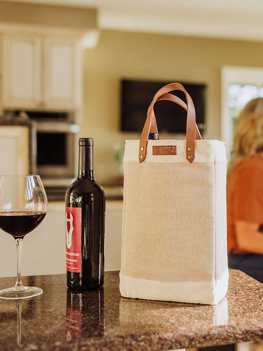 Sac de transport en jute Pinot - Picnic Time