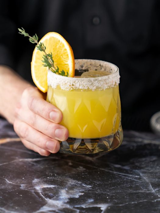 6 Verres à cocktail Leafy (475 ml) - Brown