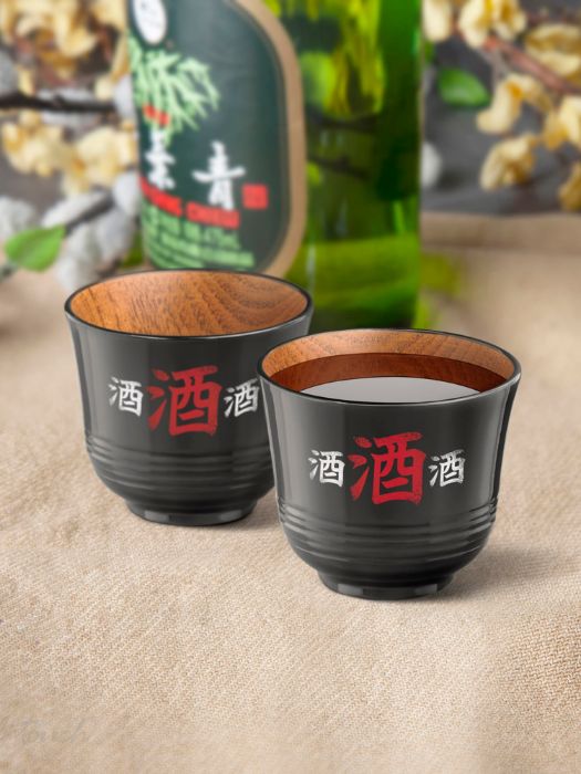 Verres à saké en bois (lot de 2) - Final Touch