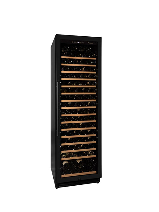 Cellier 185 bouteilles avec porte vitrée Full Glass (Noir)- Vinum