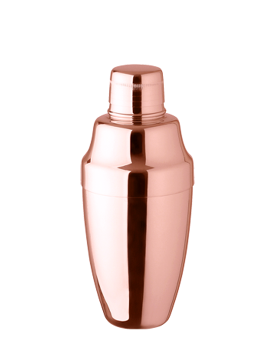 Shaker à cocktail Cobbler Plaqué Rose Or (360ml) - Yukima