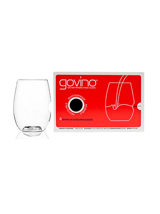 Boîte de 4 verres à vin rouge en polymère incassable - Govino