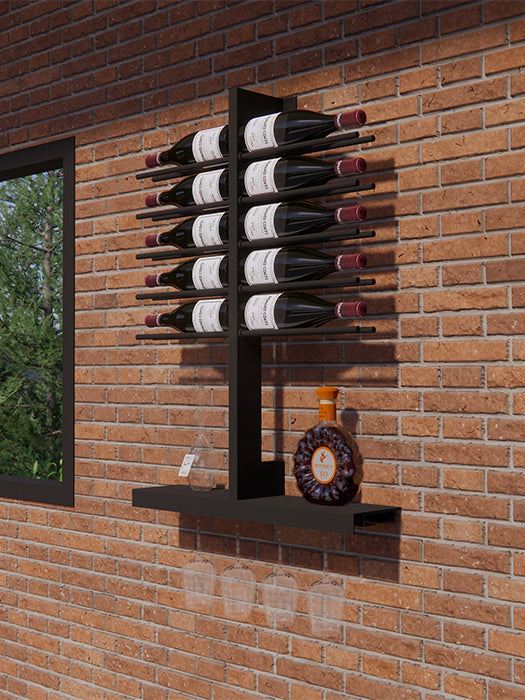 Présentoir mural pour bouteilles et coupes à vin - Vinum Rack