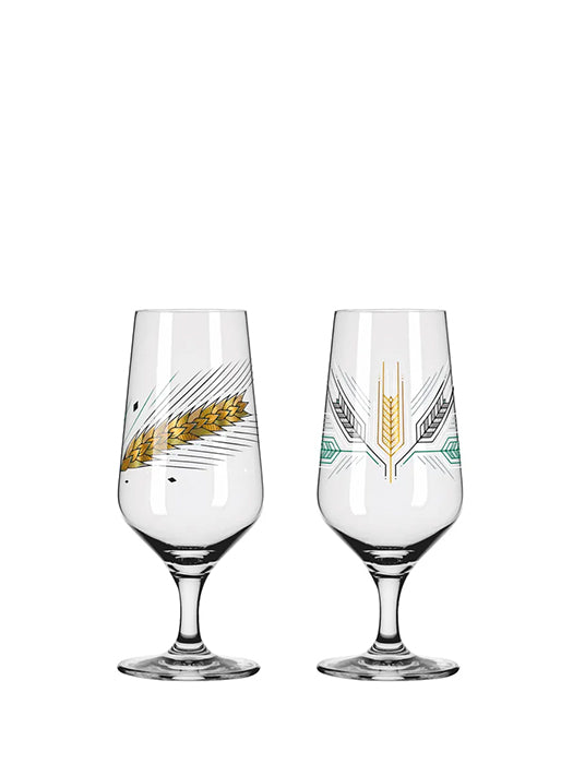 Ensemble de 2 verres à bière Brauchzeit Pils Plume - Ritzenhoff