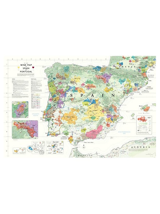 Carte Viticole de la Péninsule ibérique - True
