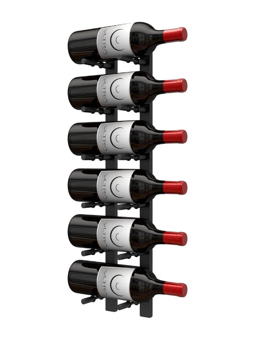 Rails muraux avec étiquette frontale Noir Mat Ultra HZ - Ultra Wine Rack